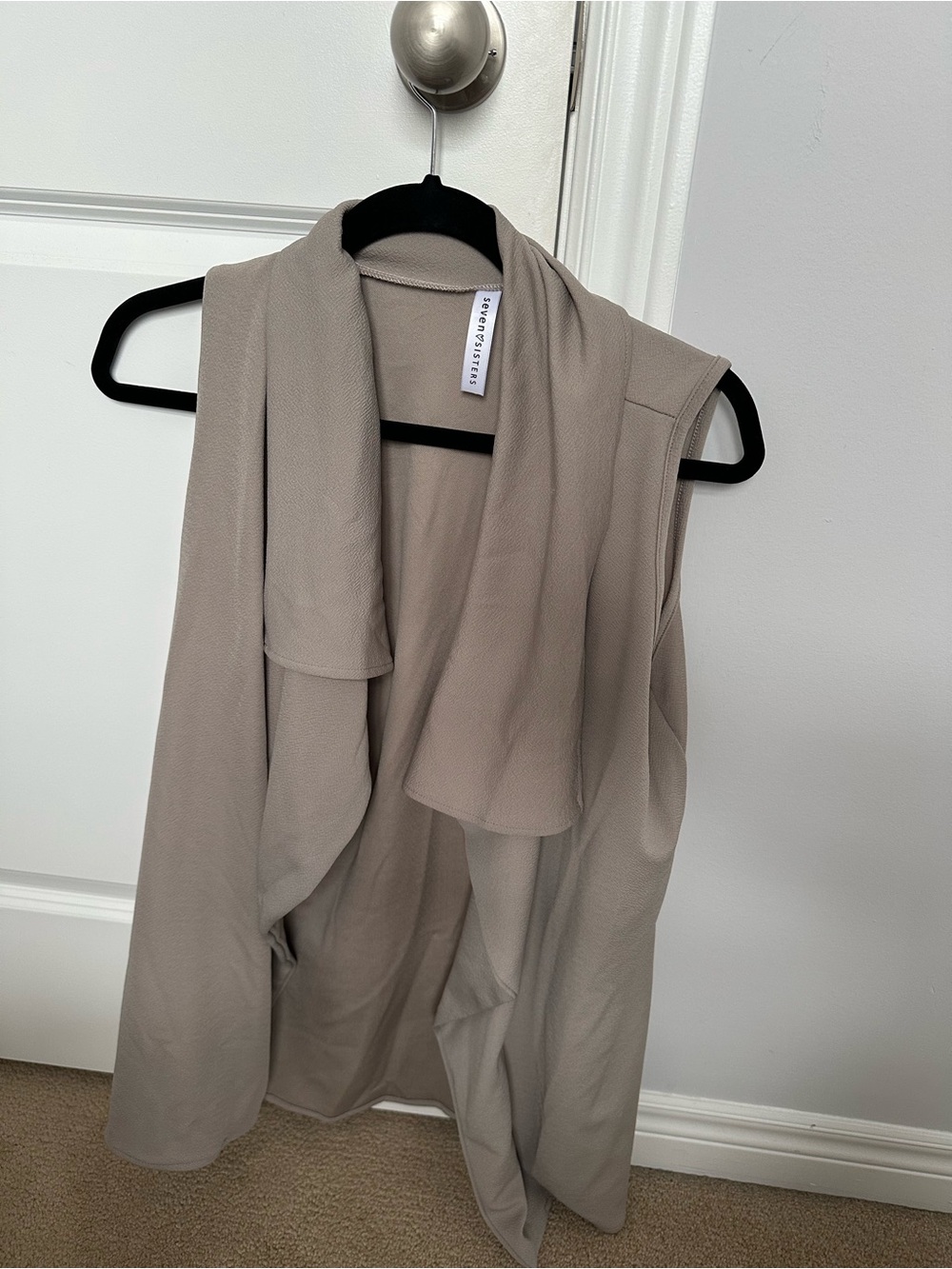 Banana Republic Draped Sleeveless Cardigan - Taupe
